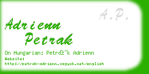 adrienn petrak business card
